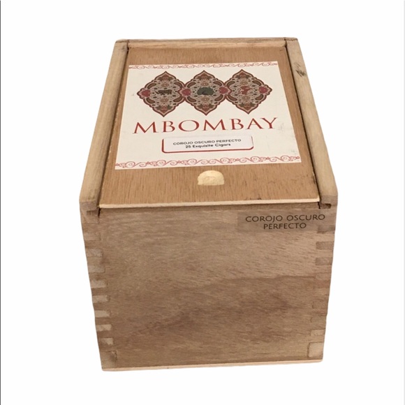 🧳3/$20🧳 MBOMBAY Wood Cigar Box - Picture 1 of 7